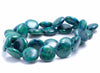 14MM Chrysocolla Gemstone Flat Round Loose Beads 7.5 inch Half Strand (90183000-A141)