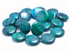 20MM Chrysocolla Gemstone Flat Round Loose Beads 7.5 inch Half Strand (90183002-A141)