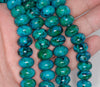 12x8MM Chrysocolla Gemstone Rondelle Loose Beads 7.5 inch Half Strand (90182640-A140)