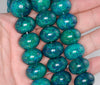 18x13MM Chrysocolla Gemstone Rondelle Loose Beads 7.5 inch Half Strand (90182643-A140)