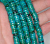 8x2-8x3MM Chrysocolla Gemstone Heishi Slice Loose Beads 7.5 inch Half Strand (90182781-A140)