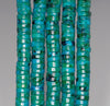 8x2-8x3MM Chrysocolla Gemstone Heishi Slice Loose Beads 7.5 inch Half Strand (90182781-A140)