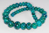 10x7-26x16MM Chrysocolla Gemstone Graduated Rondelle Loose Beads 15.5 inch Full Strand (90182645-A140)