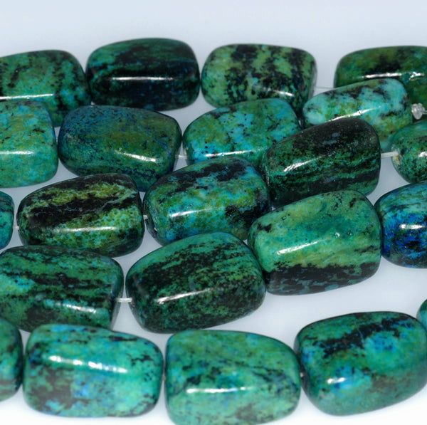 20x14MM Chrysocolla Gemstone Nugget Loose Beads 7 inch Half Strand (90182648-A139)