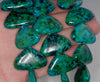 30x20MM Chrysocolla Gemstone Flat Triangle Loose Beads 7.5 inch Half Strand (90182780-A140)