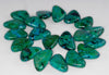 30x20MM Chrysocolla Gemstone Flat Triangle Loose Beads 7.5 inch Half Strand (90182780-A140)