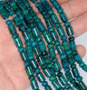 9x6MM Chrysocolla Gemstone Round Tube & Rondelle Loose Beads 15.5 inch Full Strand (90182651-A139)