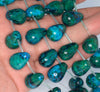 18x13MM Chrysocolla Gemstone Teardrop Briolette Loose Beads (90182653-A139)