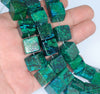 13MM Chrysocolla Gemstone Square Cube Loose Beads 7.5 inch Half Strand (90182728-A138)