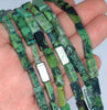 13x6MM Chrysocolla Gemstone Rectangle Tube Loose Beads 16 inch Full Strand (90182659-A138)