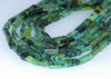 13x6MM Chrysocolla Gemstone Rectangle Tube Loose Beads 16 inch Full Strand (90182659-A138)