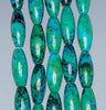 20x8MM Chrysocolla Gemstone Barrel Tube Loose Beads 7.5 inch Half Strand (90182664-A138)