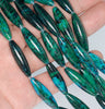 29x8MM Chrysocolla Gemstone Barrel Tube Loose Beads 7 inch Half Strand (90182730-A139)