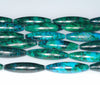 29x8MM Chrysocolla Gemstone Barrel Tube Loose Beads 7 inch Half Strand (90182730-A139)