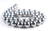 12MM Silver Hematite Gemstone Round Loose Beads 15.5 inch Full Strand (90182693-A136)