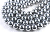 12MM Silver Hematite Gemstone Round Loose Beads 15.5 inch Full Strand (90182693-A136)