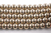 10MM 18K Gold Hematite Gemstone Round Loose Beads 7.5 inch Half Strand (90182732-A136)