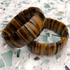 24X14-24X10MM Yellow Tiger Eye Gemstone Bracelet Loose Beads 8.5 inch Half Strand (90183128-B97)