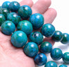 10-20MM Chrysocolla Gemstone Graduated Round Loose Beads 15.5 inch Full Strand (90183141-A142)