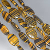 18x13MM Yellow Brown Matrix Turquoise Gemstone Oval Loose Beads 7.5 inch Half Strand (90183157-A142)