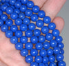 8MM Blue Matrix Turquoise Gemstone Round Loose Beads 15.5 inch Full Strand (90183173-A146)