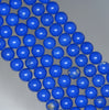 8MM Blue Matrix Turquoise Gemstone Round Loose Beads 15.5 inch Full Strand (90183173-A146)