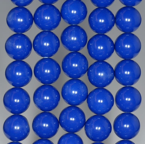 12MM Blue Matrix Turquoise Gemstone Round Loose Beads 7.5 inch Half Strand (90183175-A146)