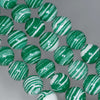 14MM Green White Matrix Turquoise Gemstone Round Loose Beads 15.5 inch Full Strand (90183191-A147)