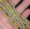 4MM Rainbow Matrix Turquoise Gemstone Round Loose Beads 15 inch Full Strand (90183223-A148)