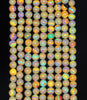 4MM Rainbow Matrix Turquoise Gemstone Round Loose Beads 15 inch Full Strand (90183223-A148)