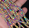 4MM Rainbow Matrix Turquoise Gemstone Round Loose Beads 15 inch Full Strand (90183225-A148)