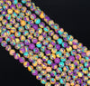 4MM Rainbow Matrix Turquoise Gemstone Round Loose Beads 15 inch Full Strand (90183225-A148)