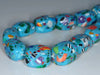 30x20MM Blue Matrix Turquoise Gemstone Rectangle Cube Loose Beads 7 inch Half Strand (90183233-A148)