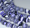 12MM Purple Black Matrix Turquoise Gemstone Round Loose Beads 7.5 inch Half Strand (90183235-A149)