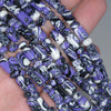 9x6MM Purple Black Matrix Turquoise Gemstone Round Tube Loose Beads 16 inch Full Strand (90183236-A149)