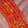 8x5MM Red Yellow Matrix Turquoise Gemstone Rondelle Loose Beads 7.5 inch Half Strand (90183274-A150)