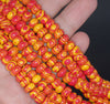 8x5MM Red Yellow Matrix Turquoise Gemstone Rondelle Loose Beads 7.5 inch Half Strand (90183277-A151)