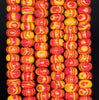 8x5MM Red Yellow Matrix Turquoise Gemstone Rondelle Loose Beads 15.5 inch Full Strand (90183276-A151)