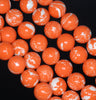 14MM Orange White Matrix Turquoise Gemstone Round Loose Beads 7.5 inch Half Strand (90183286-A151)