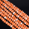 6x4MM Orange White Matrix Turquoise Gemstone Rondelle Loose Beads 15.5 inch Full Strand (90183287-A151)