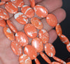 18x13MM Orange White Matrix Turquoise Gemstone Oval Loose Beads 7.5 inch Half Strand (90183291-A151)