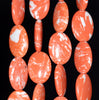 18x13MM Orange White Matrix Turquoise Gemstone Oval Loose Beads 15.5 inch Full Strand (90183290-A151)