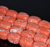 18x13MM Orange White Matrix Turquoise Gemstone Rectangle Cube Loose Beads 7 inch Half Strand (90183293-A152)