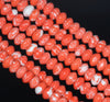 8x5MM Orange White Matrix Turquoise Gemstone Rondelle Loose Beads 15.5 inch Full Strand (90183294-A152)