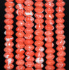 8x5MM Orange White Matrix Turquoise Gemstone Rondelle Loose Beads 15.5 inch Full Strand (90183294-A152)