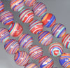 14MM Rainbow Matrix Turquoise Gemstone Round Loose Beads 7.5 inch Half Strand (90183316-A153)