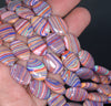 18x13MM Rainbow Matrix Turquoise Gemstone Oval Loose Beads 7.5 inch Half Strand (90183320-A153)