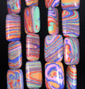 18x13MM Rainbow Matrix Turquoise Gemstone Rectangle Loose Beads 8 inch Half Strand (90183323-A153)