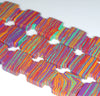 20MM Rainbow Matrix Turquoise Gemstone Flat Square Loose Beads 15 inch Full Strand (90183342-A154)