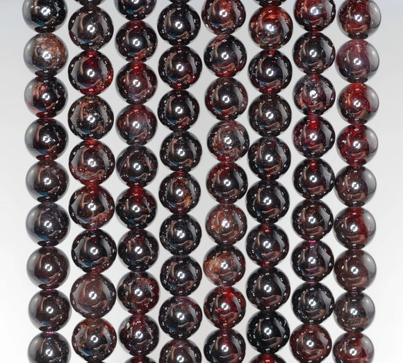 12MM Red Garnet Gemstone Round Loose Beads 7.5 inch Half Strand (90183596-A117)